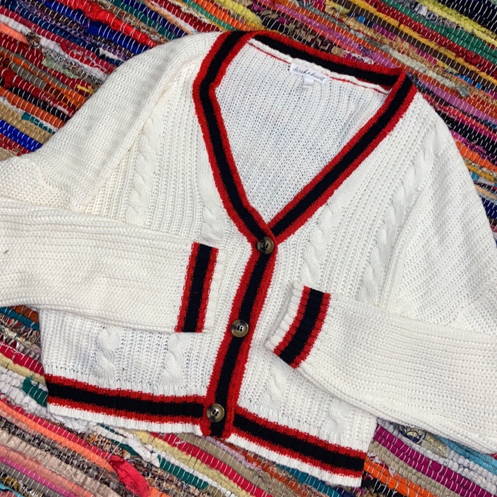 Super cute! Sweater/cardigan:)